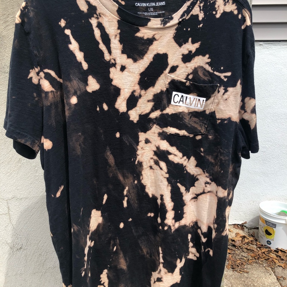 Calvin Klein Vintage Bleach Dyed Tee Sz L